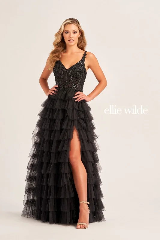 Women's Resort Attire Ellie Wilde EW35059 Prom Long Beaded Ball Gown