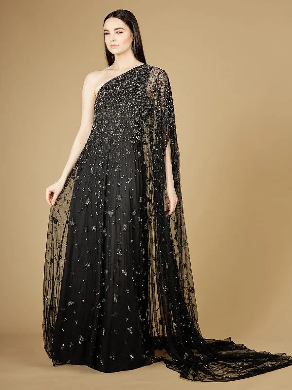 Affordable Trendy Clothes For Women Lara Dresses 29172 Cape Sleeve Long Evening Gown