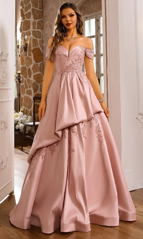 Women's Comfy Attire For Lounging Terani Couture 251M4062 - Sweetheart Off-the-Shoulder Ballgown