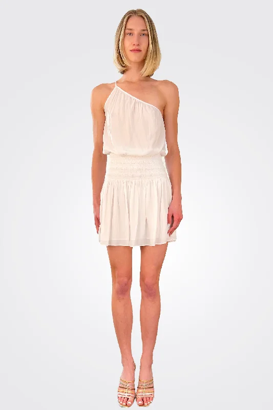 Women's High-Fashion Apparel Leah One Shoulder Mini Dress - Ivory