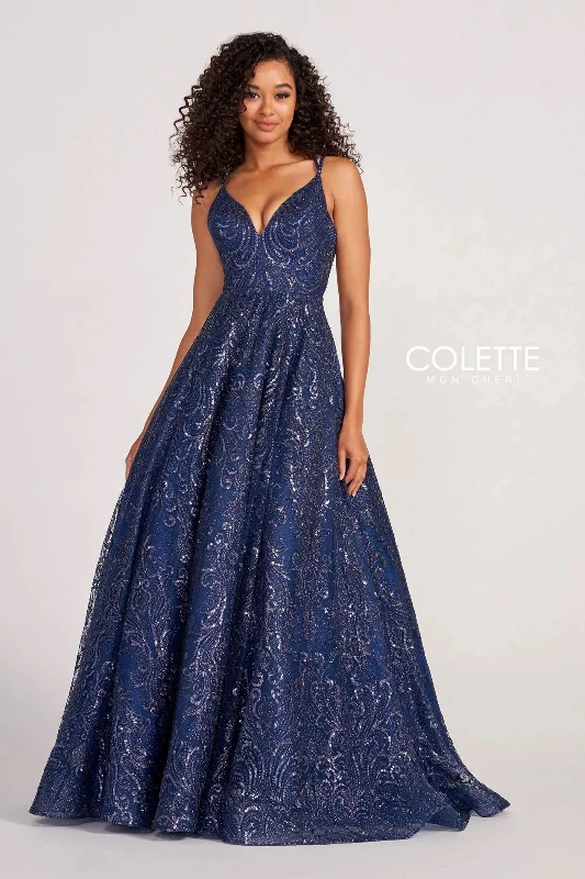 Women's Evening Attire Colette CL2030 Glitter Prom Long Formal Ball Gown