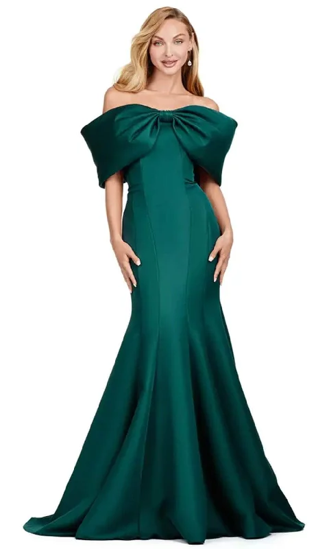 Women's Office Outfit Ashley Lauren 11413 -Off-Shoulder Mermaid Prom Gown