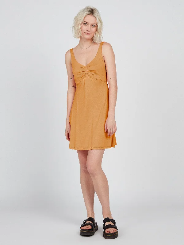 Affordable Luxury Women's Garments Swingin Summer Mini Dress - Bronze