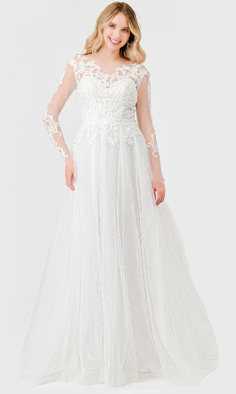 Timeless Women's Garments Trevi Collection MS0032 - Embroidered A-Line Wedding Gown