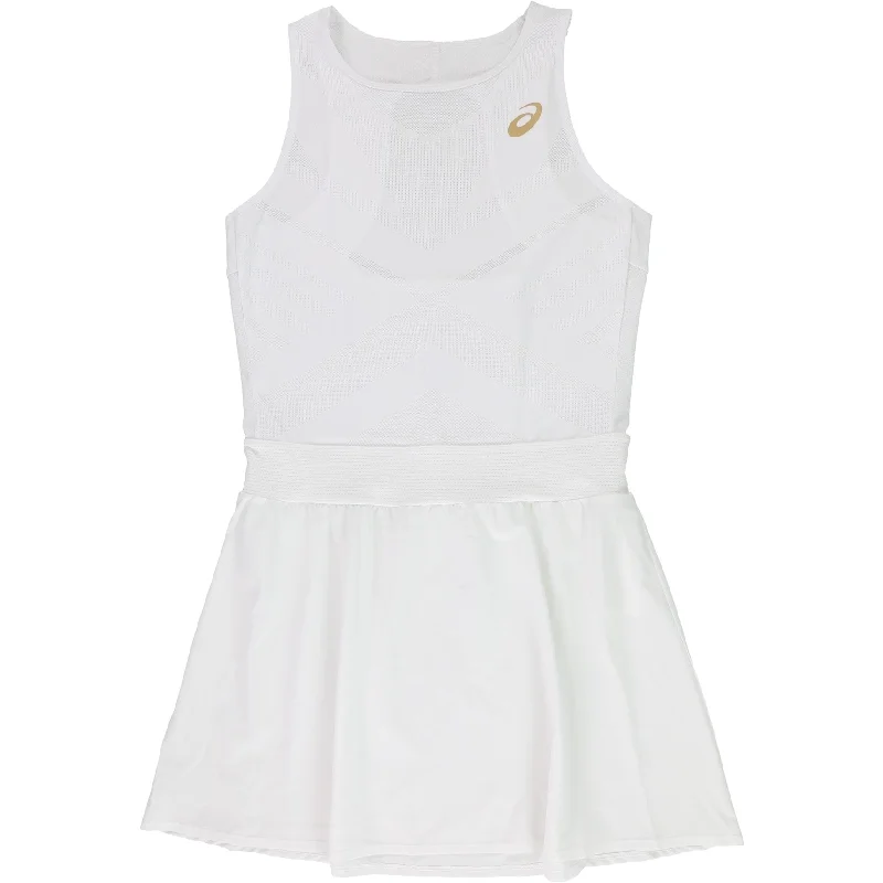 Women's Active Garments For Workouts ASICS Womens Tennis 2-Piece Mini Dress, White, X-Small