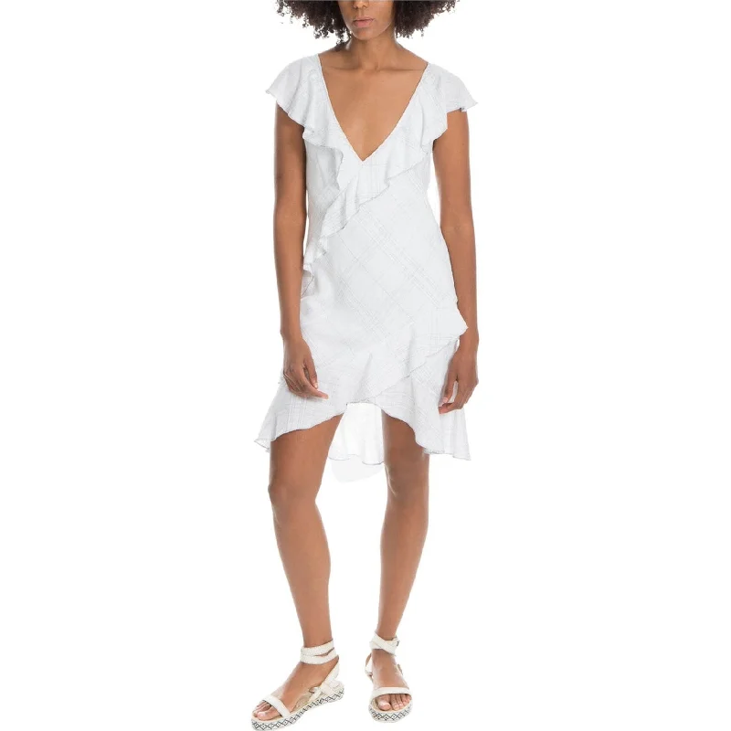 Casual Apparel For Women Max Studio London Womens Ruffled Trim Mini Dress, White, Medium