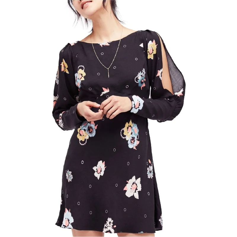 Women's Luxury Garments Free People Womens Sunshadows Split-Sleeve Mini Dress