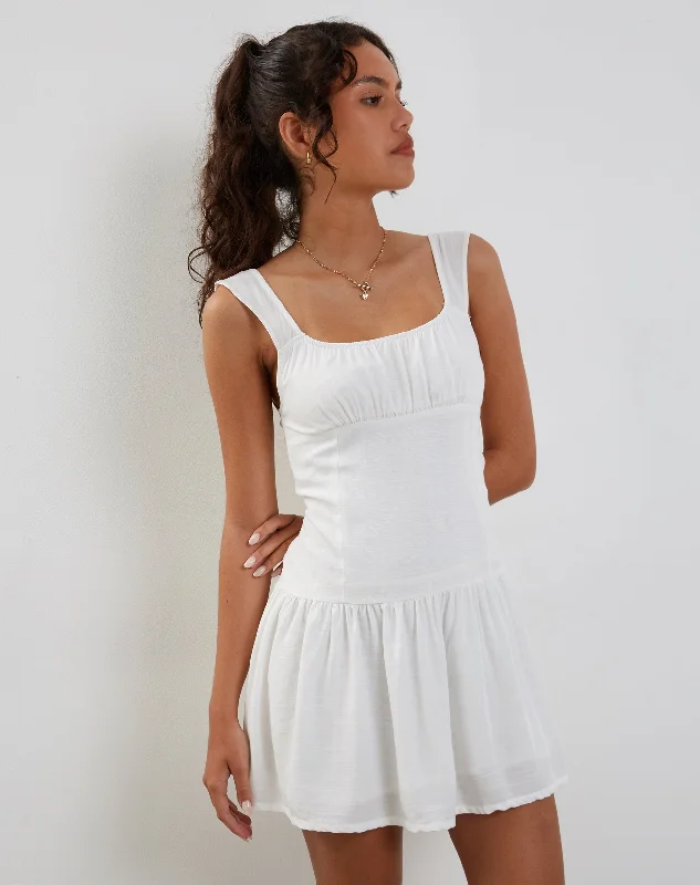 Women's Sporty Clothes Nihao Mini Dress in White