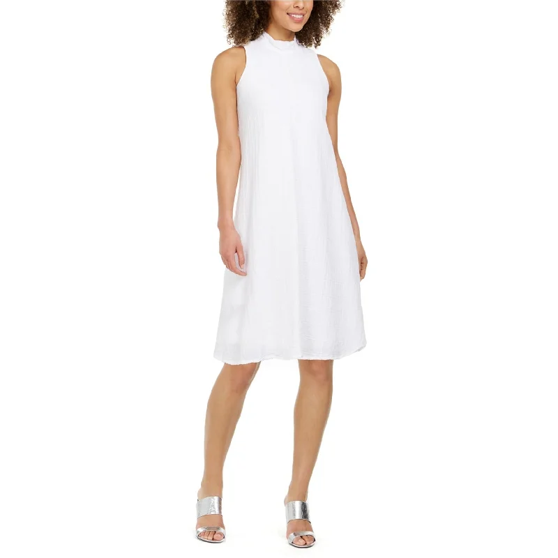 Women's Comfy Attire For Lounging Calvin Klein Womens Textured Mini Dress, White, 12